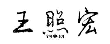 曾慶福王照宏行書個性簽名怎么寫