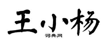 翁闓運王小楊楷書個性簽名怎么寫