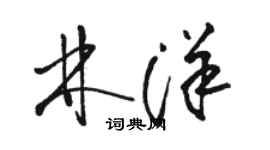 駱恆光林洋草書個性簽名怎么寫