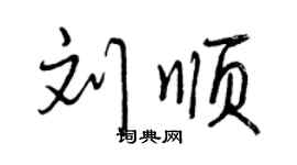 曾慶福劉順行書個性簽名怎么寫