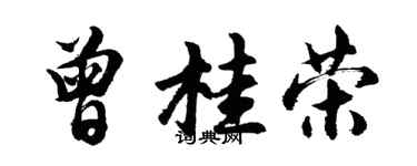 胡問遂曾桂榮行書個性簽名怎么寫