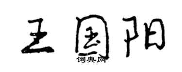 曾慶福王國陽行書個性簽名怎么寫