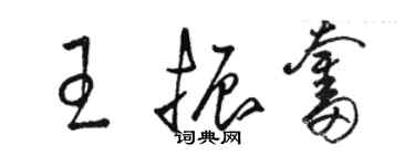 駱恆光王振奮草書個性簽名怎么寫