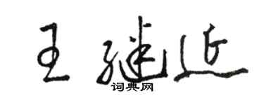 駱恆光王繼延草書個性簽名怎么寫