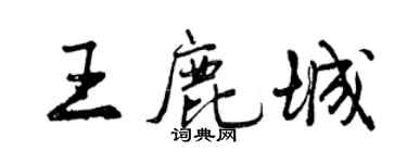 曾慶福王鹿城行書個性簽名怎么寫
