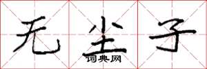 袁強無塵子楷書怎么寫