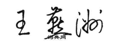 駱恆光王燕洲草書個性簽名怎么寫