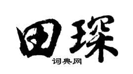 胡問遂田琛行書個性簽名怎么寫