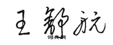 駱恆光王舒航草書個性簽名怎么寫