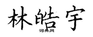 丁謙林皓宇楷書個性簽名怎么寫