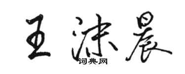 駱恆光王沫晨行書個性簽名怎么寫