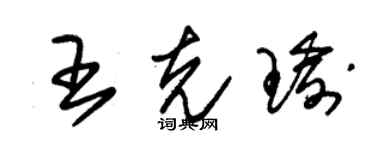 朱錫榮王克瑜草書個性簽名怎么寫