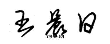 朱錫榮王晨日草書個性簽名怎么寫