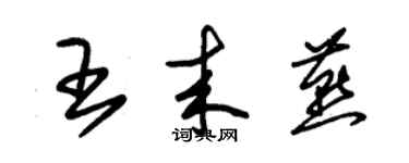 朱錫榮王來燕草書個性簽名怎么寫