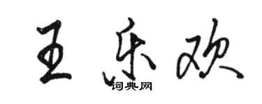 駱恆光王樂歡行書個性簽名怎么寫