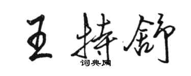 駱恆光王特舒行書個性簽名怎么寫