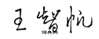 駱恆光王智帆草書個性簽名怎么寫