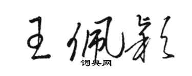 駱恆光王佩穎草書個性簽名怎么寫