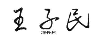 駱恆光王子民行書個性簽名怎么寫