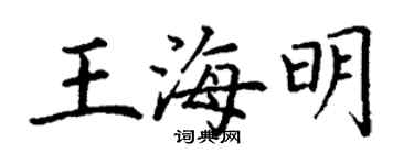丁謙王海明楷書個性簽名怎么寫