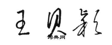 駱恆光王貝穎草書個性簽名怎么寫