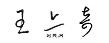 駱恆光王亦奇草書個性簽名怎么寫