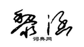 朱錫榮黎涵草書個性簽名怎么寫