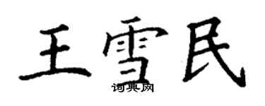 丁謙王雪民楷書個性簽名怎么寫