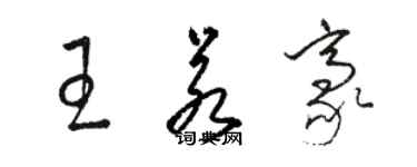 駱恆光王若豪草書個性簽名怎么寫