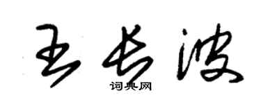 朱錫榮王長波草書個性簽名怎么寫