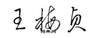 駱恆光王梅貞草書個性簽名怎么寫