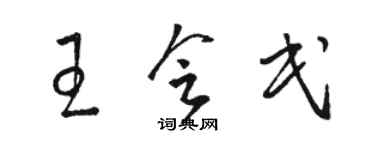駱恆光王會民草書個性簽名怎么寫