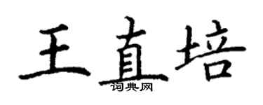 丁謙王直培楷書個性簽名怎么寫
