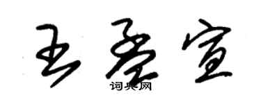 朱錫榮王孟宣草書個性簽名怎么寫