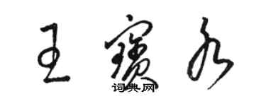 駱恆光王寶水草書個性簽名怎么寫