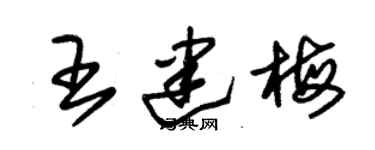 朱錫榮王建梅草書個性簽名怎么寫