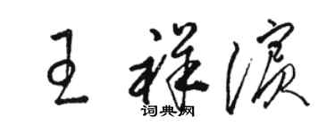 駱恆光王祥濱草書個性簽名怎么寫