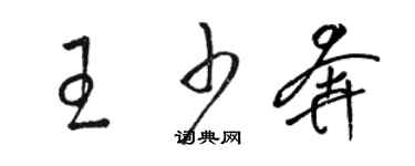 駱恆光王少奔草書個性簽名怎么寫