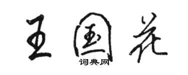 駱恆光王國花行書個性簽名怎么寫