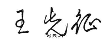 駱恆光王先征草書個性簽名怎么寫