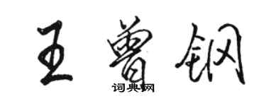 駱恆光王曾鋼行書個性簽名怎么寫