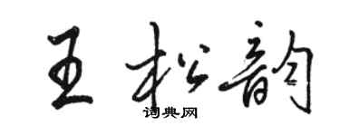 駱恆光王松韻行書個性簽名怎么寫