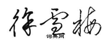 駱恆光徐雪梅草書個性簽名怎么寫