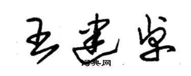 朱錫榮王建卓草書個性簽名怎么寫