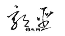 駱恆光郭聖草書個性簽名怎么寫