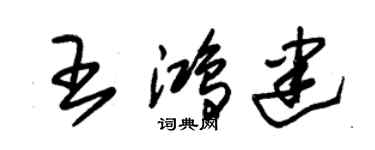 朱錫榮王鴻建草書個性簽名怎么寫