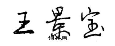 曾慶福王景寶行書個性簽名怎么寫