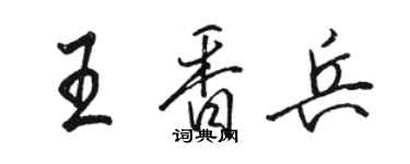 駱恆光王香兵行書個性簽名怎么寫