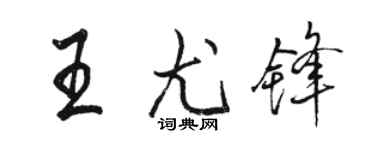 駱恆光王尤鋒行書個性簽名怎么寫