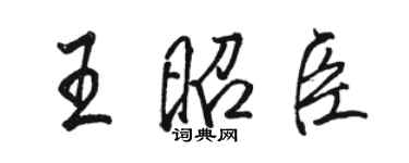 駱恆光王昭臣行書個性簽名怎么寫